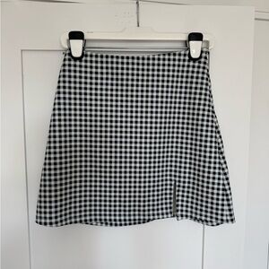 Black and White Gingham Skirt